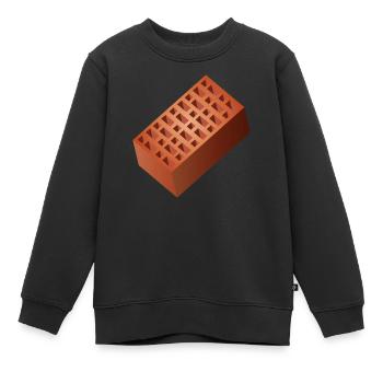 Mur de briques Briques de briques pour la construction de murs - Sweat Premium enfant bio - noir - Devant - AI Model Kid Female (0cm)