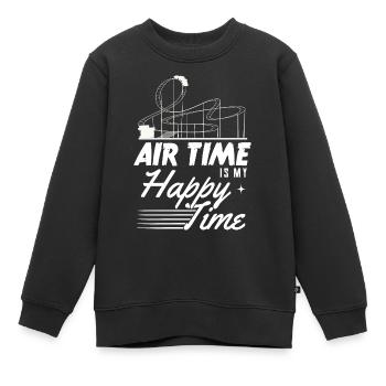 Achterbahn - Kinder Premium Organic Sweatshirt - Schwarz - Vorne - AI Model Kid Female (0cm)