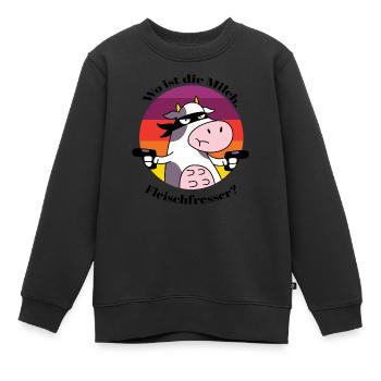 Milch Dieb - Kinder Premium Organic Sweatshirt - Schwarz - Vorne - AI Model Kid Female (0cm)