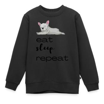 Bulldog frances french bulldog - Kids Premium Organic Sweatshirt - black - Front - AI Model Kid Female (0cm)