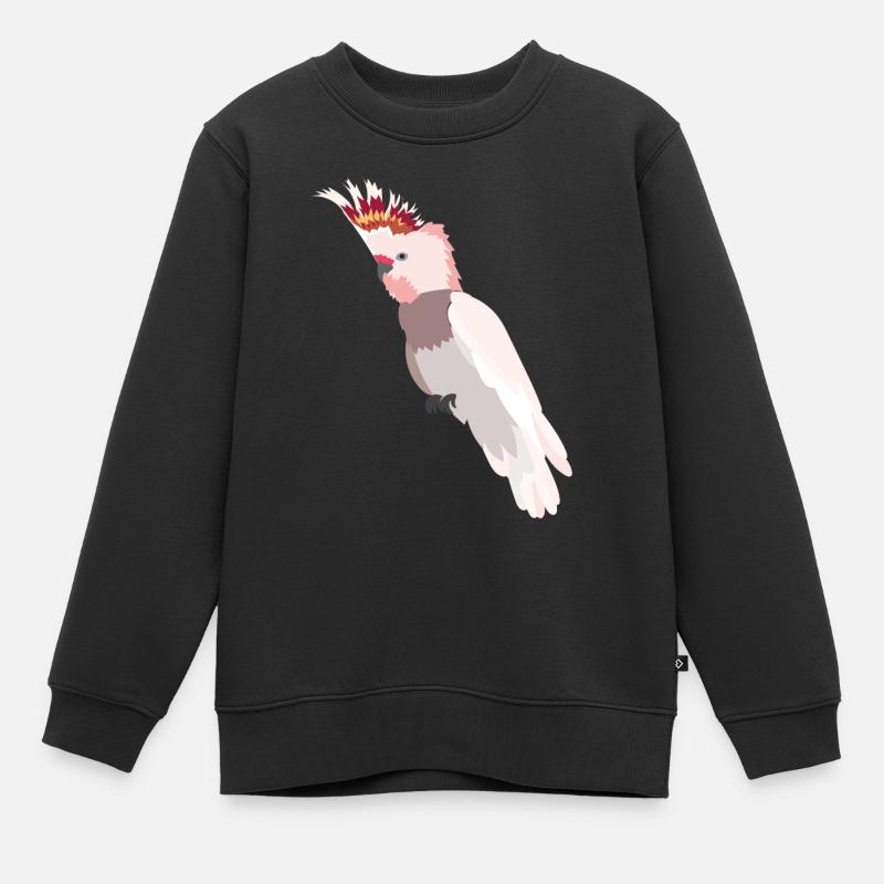 Perroquet - cacatoès rose - Sweat Premium enfant bio - noir