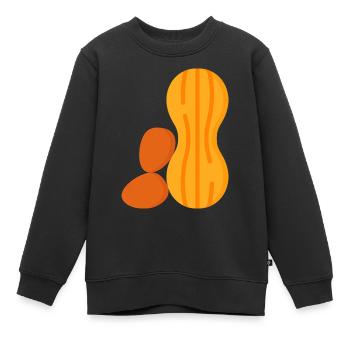 Erdnuss - Kinder Premium Organic Sweatshirt - Schwarz - Vorne - AI Model Kid Female (0cm)