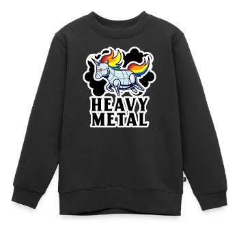 Heavy Metal Punk rock drôle cadeau heavy metal - Sweat Premium enfant bio - noir - Devant - AI Model Kid Female (0cm)