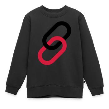 Link as symbol - Kids Premium Organic Sweatshirt - black - Front - AI Model Kid Female (0cm)