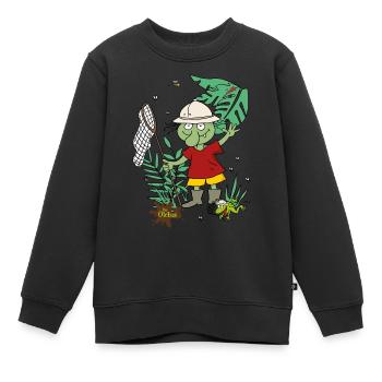 Les Fanges Dans La Jungle - Sweat Premium enfant bio - noir - Devant - AI Model Kid Female (0cm)