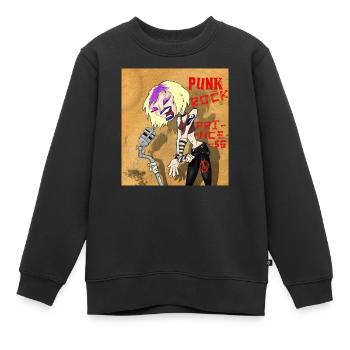 Punkrock Prinzessin - Kinder Premium Organic Sweatshirt - Schwarz - Vorne - AI Model Kid Female (0cm)