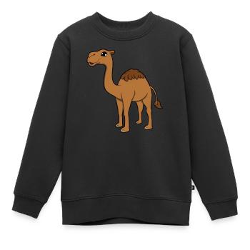 Kamel - Kinder Premium Organic Sweatshirt - Schwarz - Vorne - AI Model Kid Female (0cm)