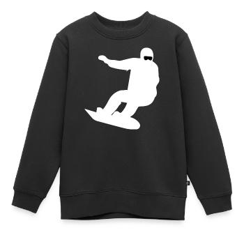 Snowboard Snowboarder - Kinder Premium Organic Sweatshirt - Schwarz - Vorne - AI Model Kid Female (0cm)