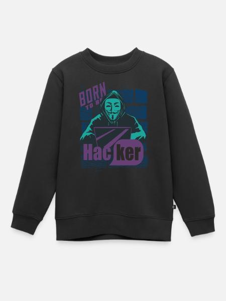 Hacker - Kinder Premium Organic Sweatshirt - Schwarz