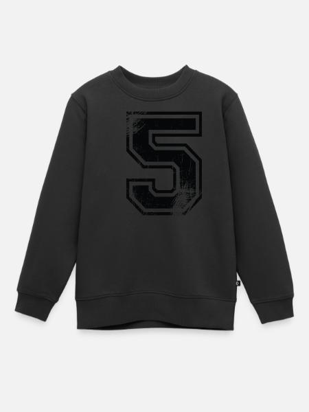 Numero 5 Équipe Foot baseball basket université - Sweat Premium enfant bio - noir