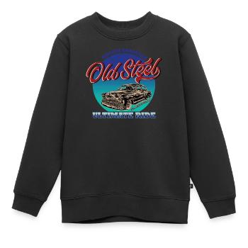 Oldschool Rockabilly Car Vintage - Sweat Premium enfant bio - noir - Devant - AI Model Kid Female (0cm)