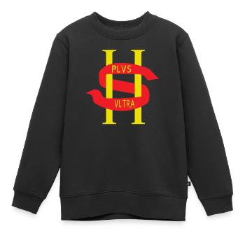 PLVS VLTRA - Kinder Premium Organic Sweatshirt - Schwarz - Vorne - AI Model Kid Female (0cm)