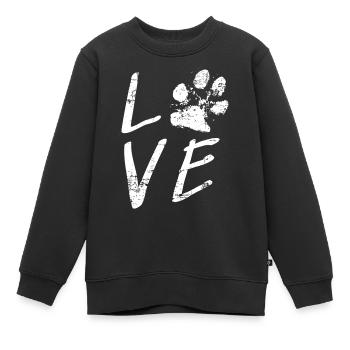 Tierfreund - Kinder Premium Organic Sweatshirt - Schwarz - Vorne - AI Model Kid Female (0cm)