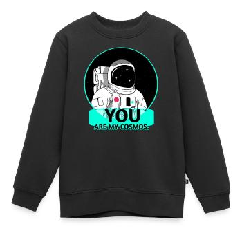 Cosmos - Astronaute - Sweat Premium enfant bio - noir - Devant - AI Model Kid Female (0cm)