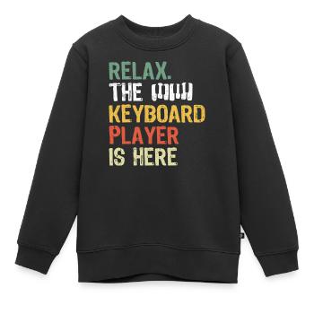 Keyboard Keyboarder Piano Music Pianist - Kids Premium Organic Sweatshirt - black - Front - AI Model Kid Female (0cm)