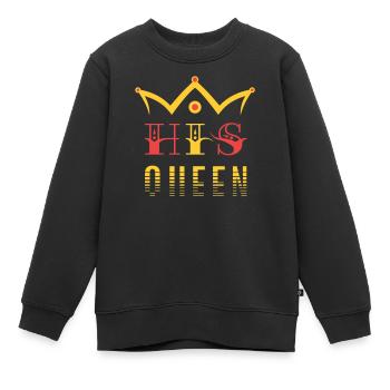 Sa Reine - Sweat Premium enfant bio - noir - Devant - AI Model Kid Female (0cm)