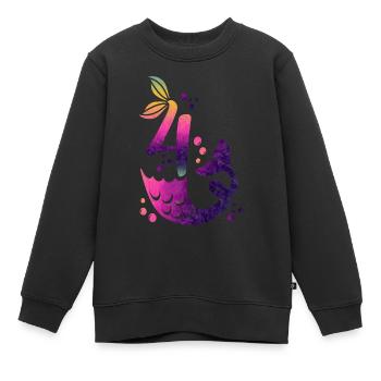 4 Geburtstag Meerjungfrau - Kinder Premium Organic Sweatshirt - Schwarz - Vorne - AI Model Kid Female (0cm)