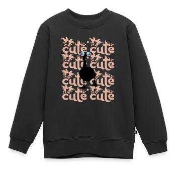 Schwarze Ganz - Kinder Premium Organic Sweatshirt - Schwarz - Vorne - AI Model Kid Female (0cm)