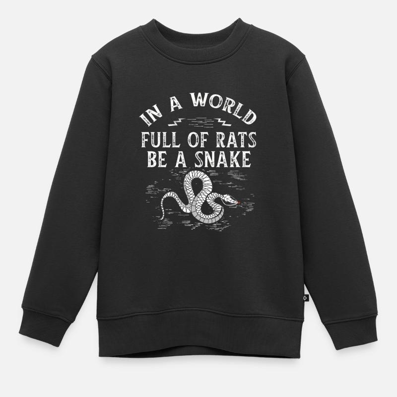 Schlange - Kinder Premium Organic Sweatshirt - Schwarz