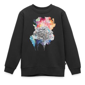 Explosion de couleur - Sweat Premium enfant bio - noir - Devant - AI Model Kid Female (0cm)
