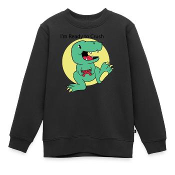 I'm ready to crush I'm ready to crush Geschenk Ins - Kinder Premium Organic Sweatshirt - Schwarz - Vorne - AI Model Kid Female (0cm)