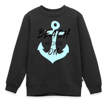 Lakeside Beach Mode On - Kinder Premium Organic Sweatshirt - Schwarz - Vorne - AI Model Kid Female (0cm)