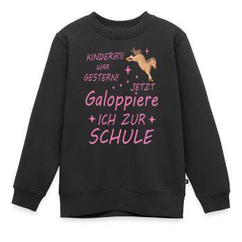 Kindergarten War Gestern - Kinder Premium Organic Sweatshirt - Schwarz - Vorne - AI Model Kid Female (0cm)