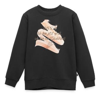 HURRA, ich bin jetzt ein Schulkind - Kinder Premium Organic Sweatshirt - Schwarz - Vorne - AI Model Kid Female (0cm)