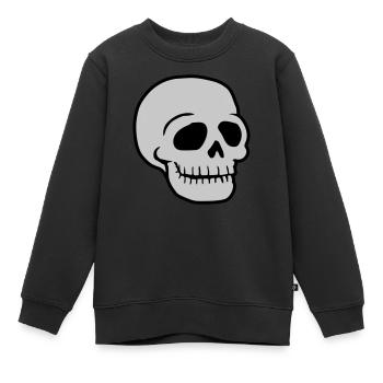 Sympathique Comic Skull Skull - Sweat Premium enfant bio - noir - Devant - AI Model Kid Female (0cm)
