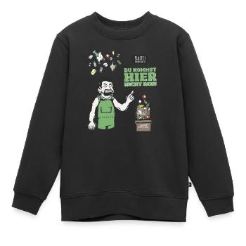 Bioabfall Biotonne Spruch Abfall Sprechblase - Kinder Premium Organic Sweatshirt - Schwarz - Vorne - AI Model Kid Female (0cm)