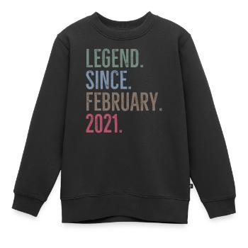 Legende seit Februar 2021 - Kinder Premium Organic Sweatshirt - Schwarz - Vorne - AI Model Kid Female (0cm)