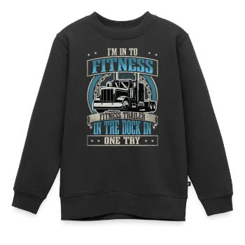 LKW Fahrer - Kinder Premium Organic Sweatshirt - Schwarz - Vorne - AI Model Kid Female (0cm)