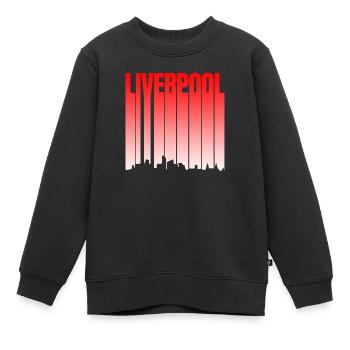 Liverpool Skyline Gradient - Kids Premium Organic Sweatshirt - black - Front - AI Model Kid Female (0cm)