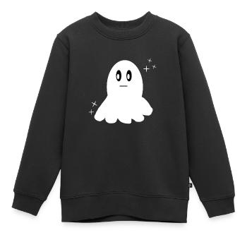 Geist mit Augen - Kinder Premium Organic Sweatshirt - Schwarz - Vorne - AI Model Kid Female (0cm)