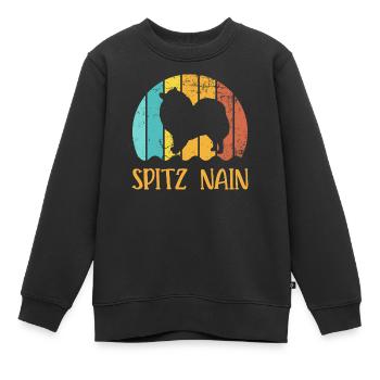 SPITZ NAIN - Sweat Premium enfant bio - noir - Devant - AI Model Kid Female (0cm)