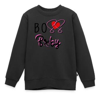 BossBaby - Kids Premium Organic Sweatshirt - black - Front - AI Model Kid Female (0cm)