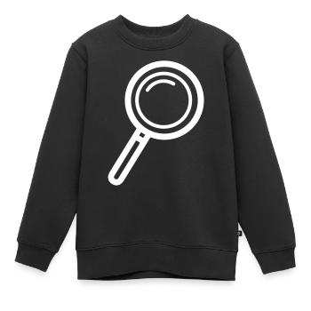 Lupe Symbol - Kinder Premium Organic Sweatshirt - Schwarz - Vorne - AI Model Kid Female (0cm)