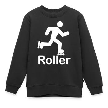 Design pour les fans de roller - Sweat Premium enfant bio - noir - Devant - AI Model Kid Female (0cm)