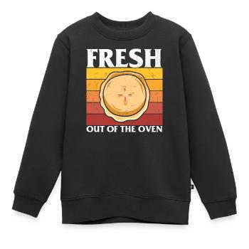 frisch oder aus dem Ofen - Funny Turkey - Kinder Premium Organic Sweatshirt - Schwarz - Vorne - AI Model Kid Female (0cm)