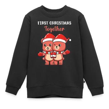 Cadeaux de Noël Noël - Sweat Premium enfant bio - noir - Devant - AI Model Kid Female (0cm)