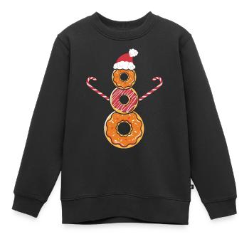 Cadeaux de Noël Noël - Sweat Premium enfant bio - noir - Devant - AI Model Kid Female (0cm)