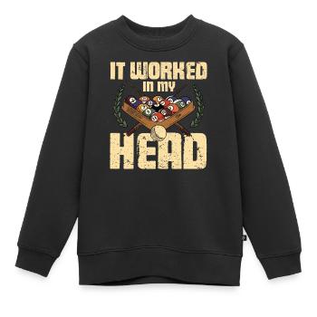 Professional Pool Player - Cue Sport It Worked In - Kinder Premium Organic Sweatshirt - Schwarz - Vorne - AI Model Kid Female (0cm)