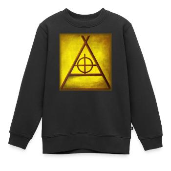 Secret Symbolism - Kids Premium Organic Sweatshirt - black - Front - AI Model Kid Female (0cm)