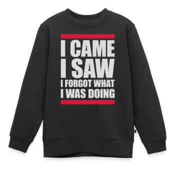 I came saw forget - Kinder Premium Organic Sweatshirt - Schwarz - Vorne - AI Model Kid Female (0cm)