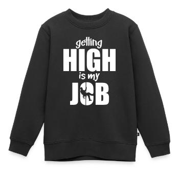 High werden ist mein Job - Kinder Premium Organic Sweatshirt - Schwarz - Vorne - AI Model Kid Female (0cm)