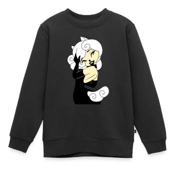 TShirt Perfect Mädchen Pferde Blonde Schwarzes Kleid 2022 - Kinder Premium Organic Sweatshirt - Schwarz - Vorne - AI Model Kid Female (0cm)