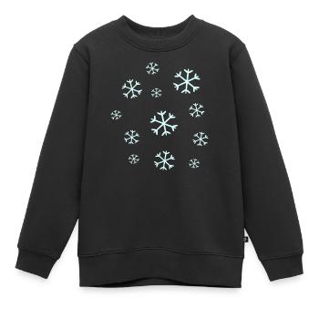 flocon de neige flocons de neige Noël - Sweat Premium enfant bio - noir - Devant - AI Model Kid Female (0cm)