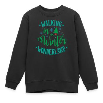 Pays des merveilles de l’hiver - Sweat Premium enfant bio - noir - Devant - AI Model Kid Female (0cm)