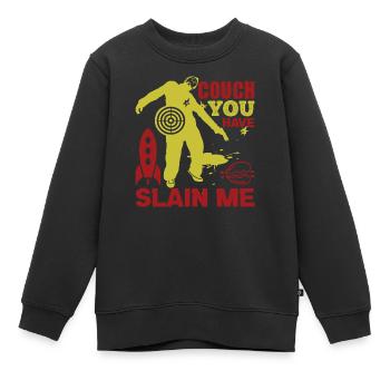 COUCH, DIE DU MICH GETÖTET HAST LIEBE - Kinder Premium Organic Sweatshirt - Schwarz - Vorne - AI Model Kid Female (0cm)