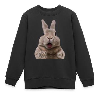 Kaninchen - Kinder Premium Organic Sweatshirt - Schwarz - Vorne - AI Model Kid Female (0cm)